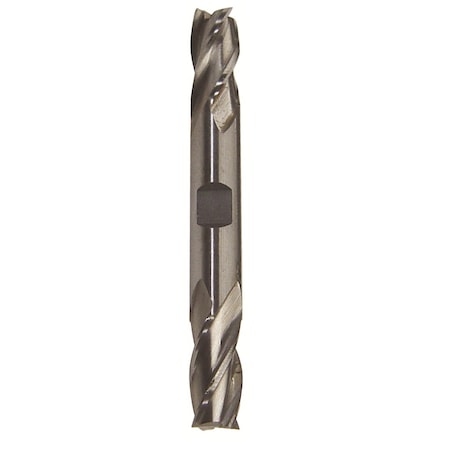 1/4x3/8 HSS 4 Flute Double End End Mill, Flute Length: 5/8